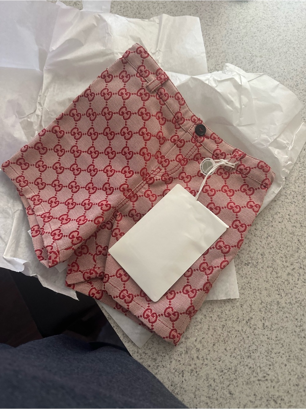 Gucci Pink and Red GG Pattern Decorative Throw